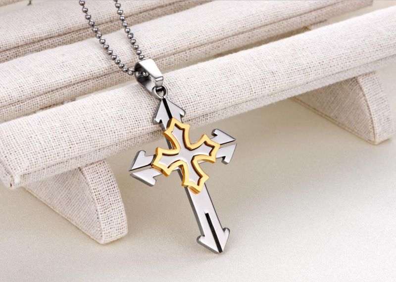 Hdx Steel Double Cross Jewelry Pendant