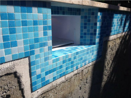 Building Material Mosaic Tiles Blue Glass Mosaic for Swimming Pool