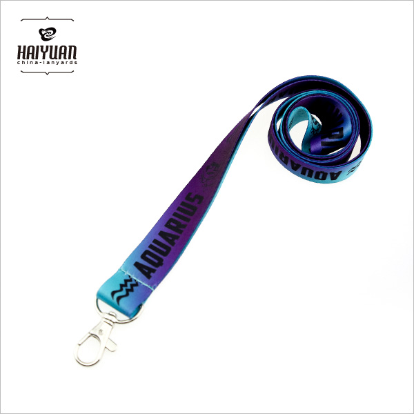 Customized Logo Heat Transfer Printed Lanyard with Metal Hook