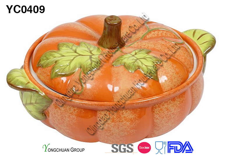 Pumpkin Casserole with Lid for Wholesale