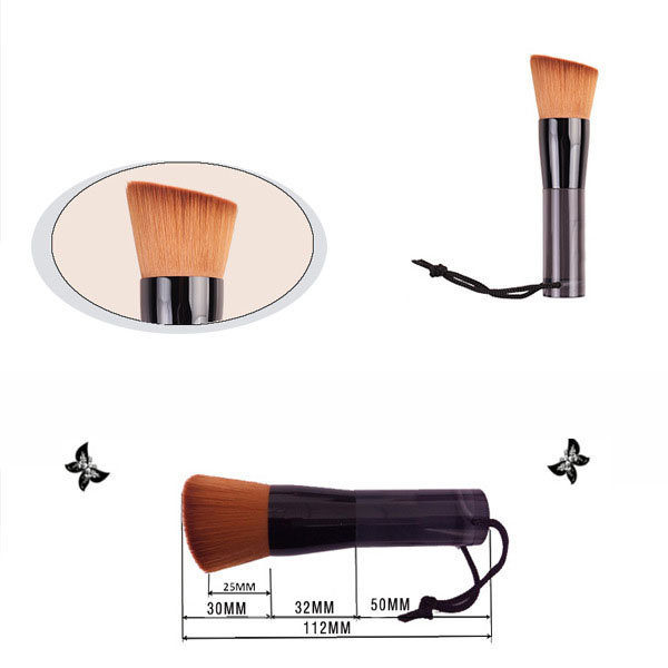 Multifunctional Flat Oblique Foundation Brush Acrylic Handle Contour Brush