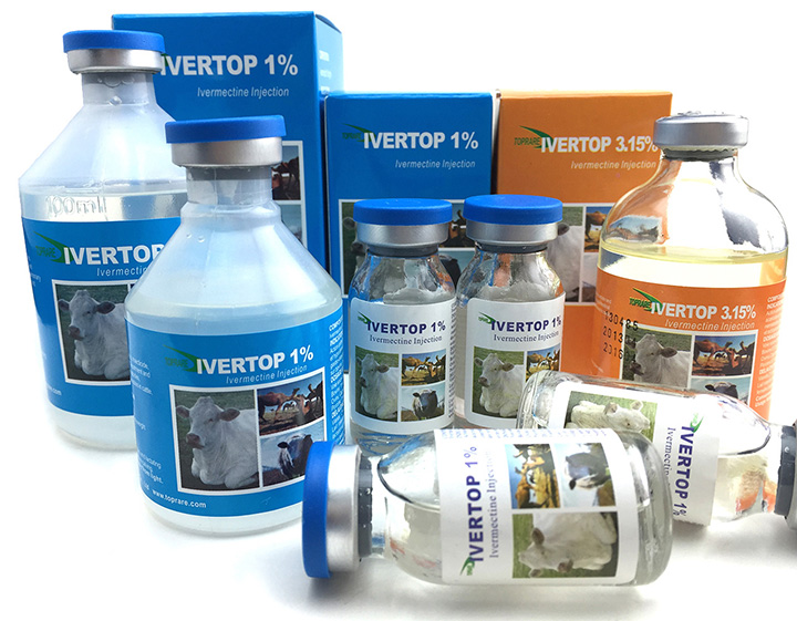 Veterinary Drugs of 1% Ivermectin Injection (10ml/50ml/100ml)