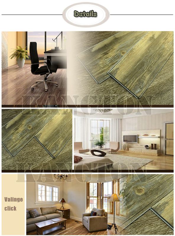 PVC Vinyl Floor Wood Surface Vinyl Plank Flooring in Wood Design