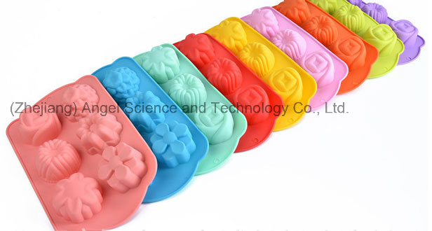 6 Flowers Baking Tool Silicone Cake Mould for Christmas Holiday Sc49