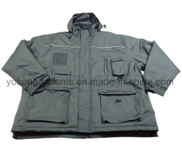 Adult's Adults Padded Padding Warm Waterproof Polyester Winter Woven Jacket Parka (IC17)