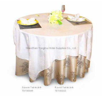 100% Microfiber Hotel Restaurant Jacquard Table Cloth