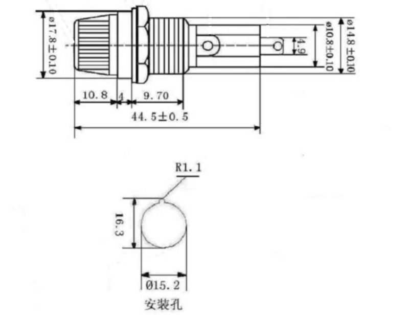 Fuse Holder for Tube Fuse 6X30mm