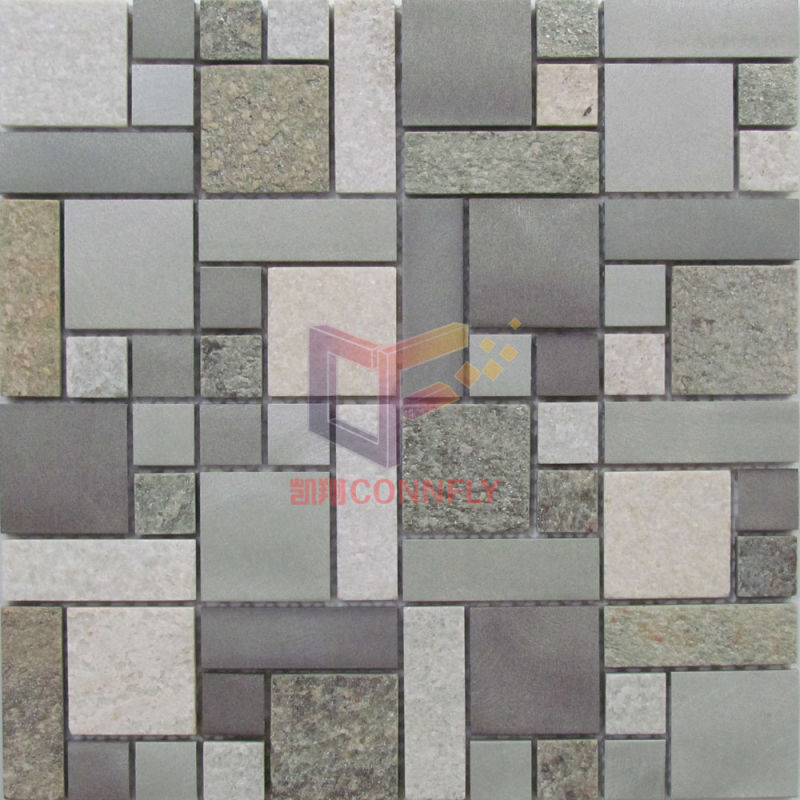 Quartz Mix Aluminium Mosaic Tile (CFA98)