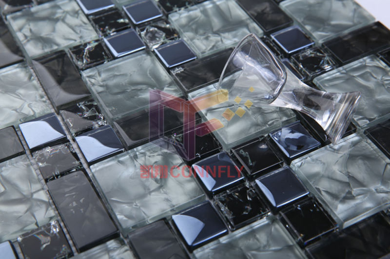 Titanium Crystal Mix Cracked Glass Mosaic (CFC514)