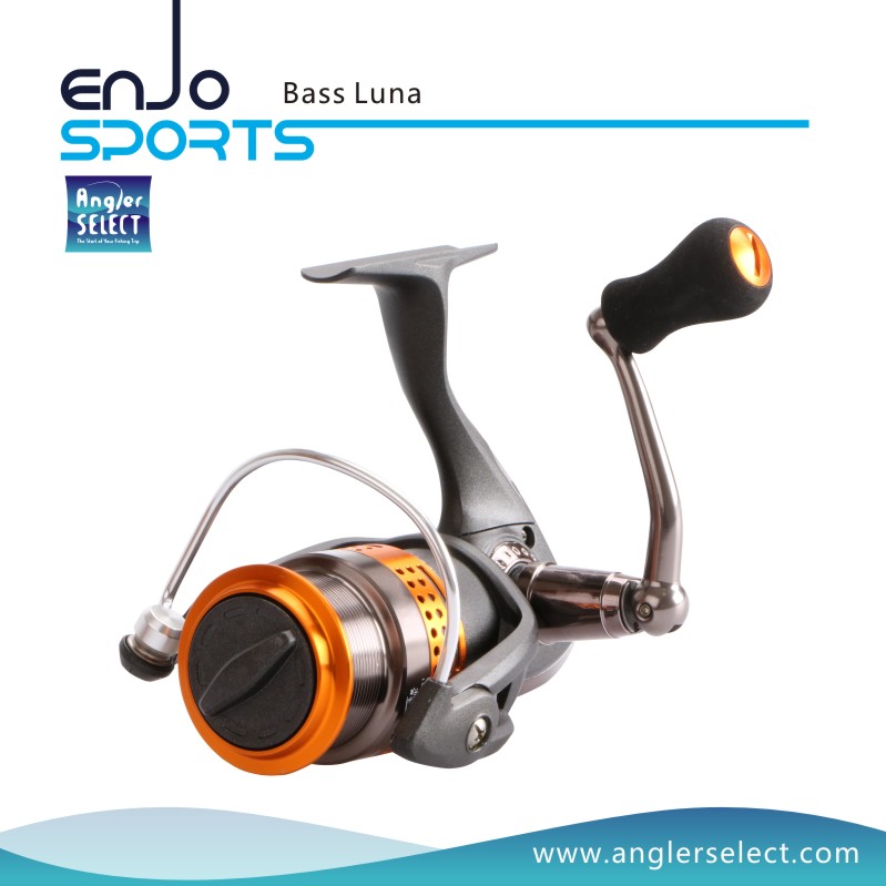 Angler Select Bass Luna Extreme Light Weight Bass Fishing Spinning Reel Salt & Fresh Water Hpb Ball Bearings Fishing Reel (Bass Luna 200)