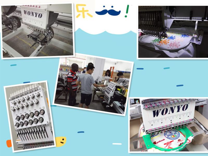 Wonyo 6 Head Computer Embroidery Machine for Cap Flat Embroidery