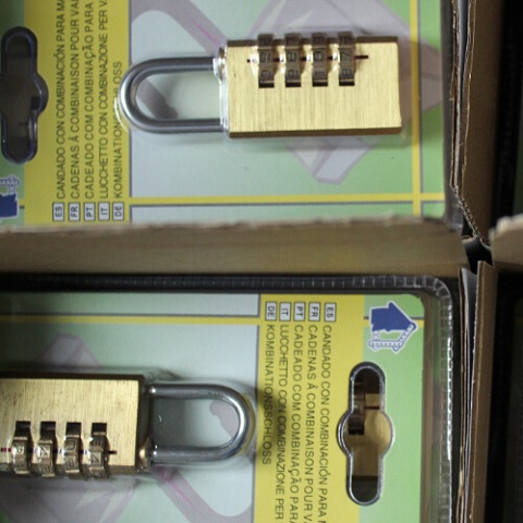 4 Dials Brass Combination Padlocks Code Locks Password Pad Lock (110284)