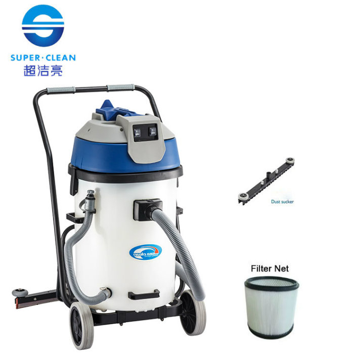 Commerial 60L Wet and Dry Vacuum Cleaner with Squeegee (plastic tank)