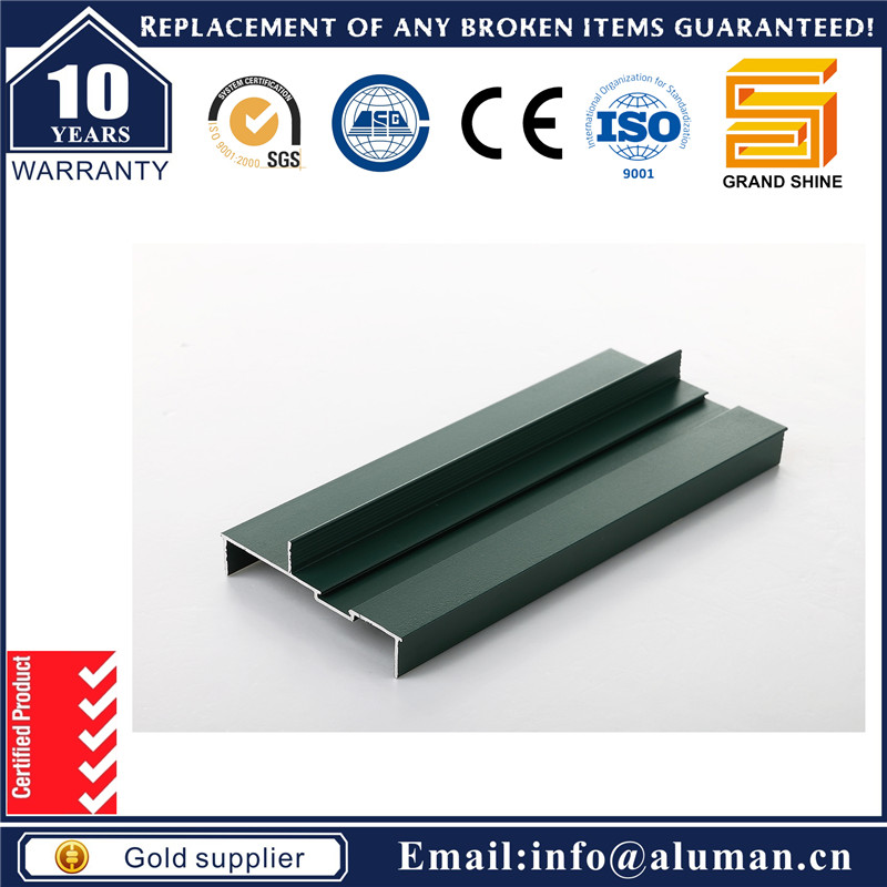 Power Coating Grey Aluminum Profile for Doors (6063)