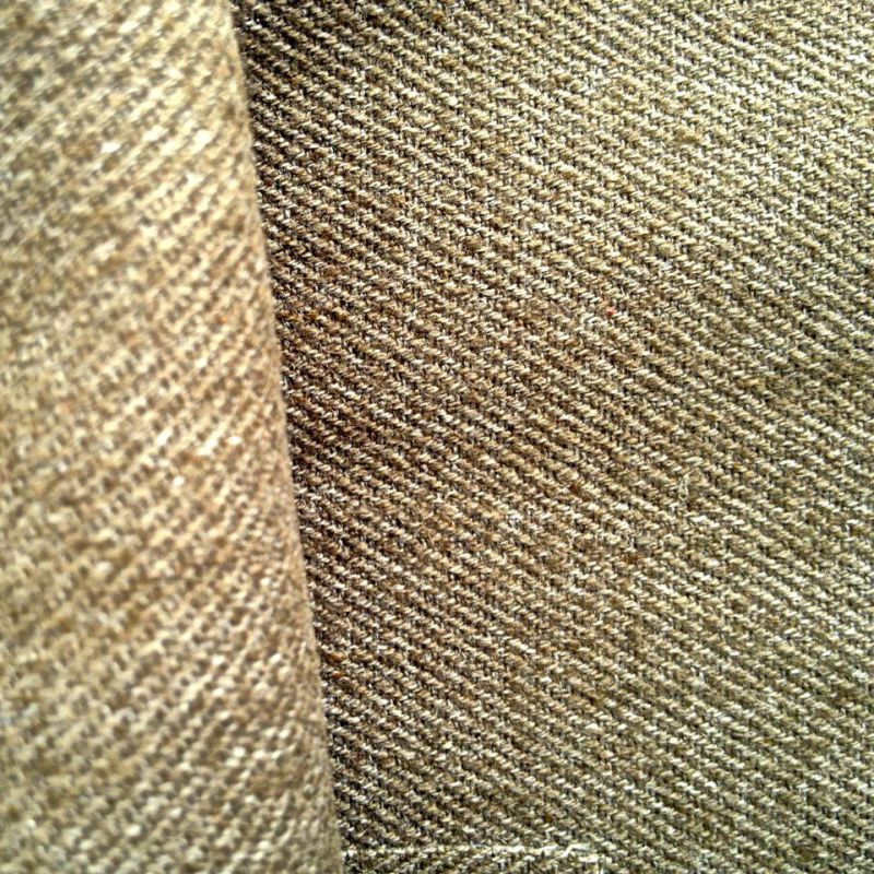 Hemp/Recycled Polyester Twill Fabric for Pants (QF13-0007)