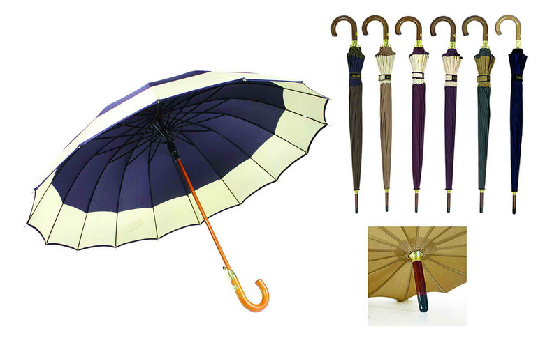 Border&Edged Solid Fold Open&Close Umbrellas (YS-3FD22083967R)