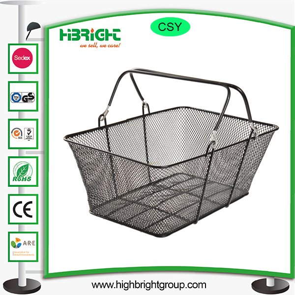 Golden Cosmetic Shop Metal Wire Shopping Basket