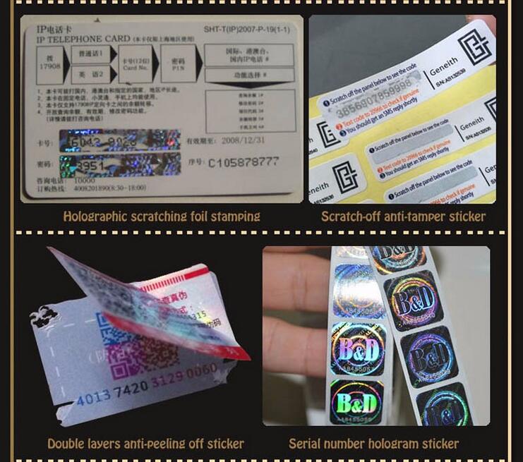 Wholesale High Quality Warranty Hologram Label / Hologram Stickers / Custom