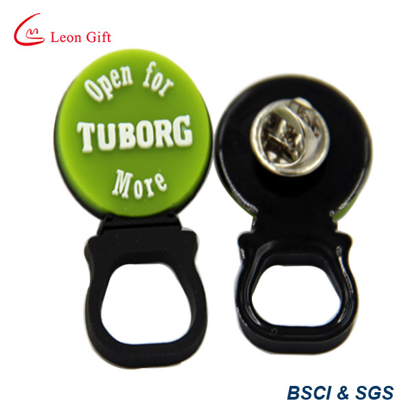 Tuborg Design Soft Rubber Lapel Pin Holder Custom