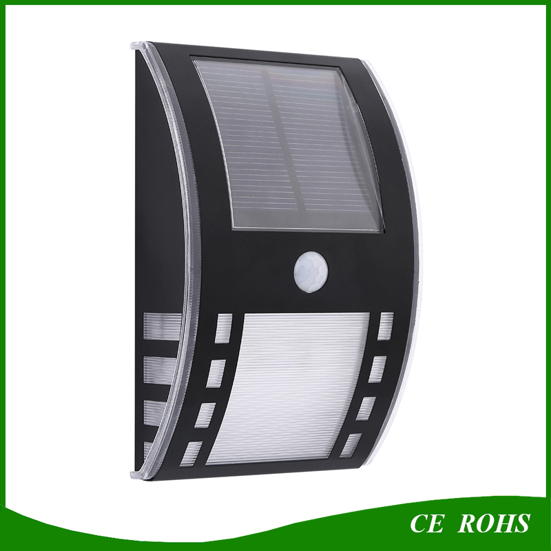 PIR Montion Aluminum Wall Mounted Solar Lamp LED Garden Lights