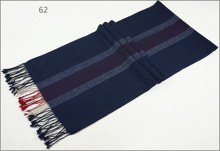 Men's Womens Unisex Reversible Cashmere Feel Winter Warm Thick Knitted Woven Scarf (SP822)