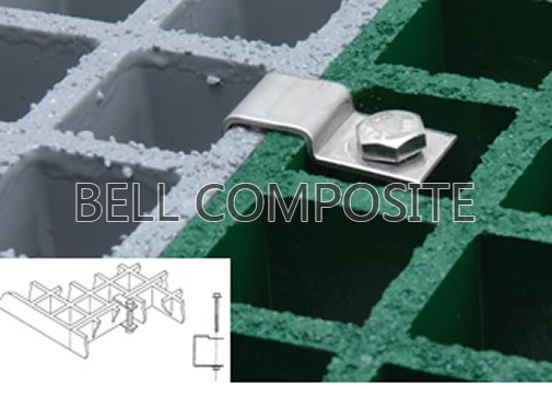 Fiberglass Grating Clips, FRP/GRP Fittings