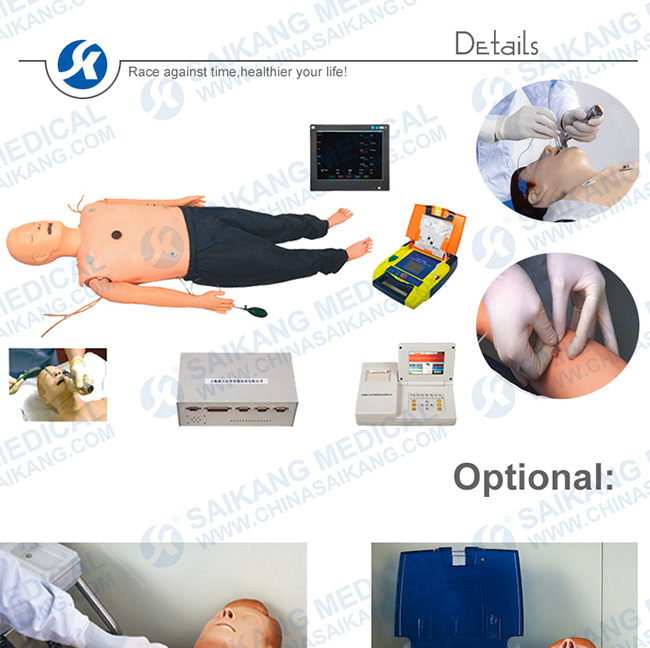 Advanced Computer Controlled CPR Training Manikin for Comprehensive Emergency Skills Training