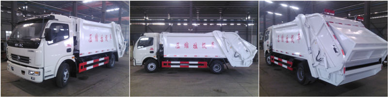 Dongfeng Mini Compressed Garbage Trucks 3tons for Sale