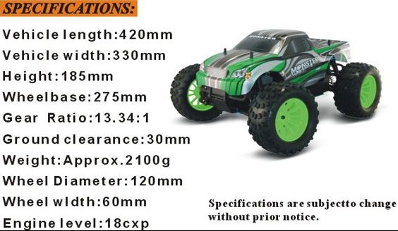 Nitro Powerful Metal Racing Cars Toy RC Car