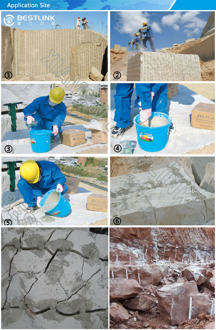 Soundless Non-Explosive Demolition Crack Agent Expansive Mortar for Construction