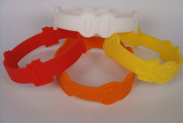 Polyester Waterproof Silicon Soft Wristband, Promotional Gifts (GZHY-SW-017)