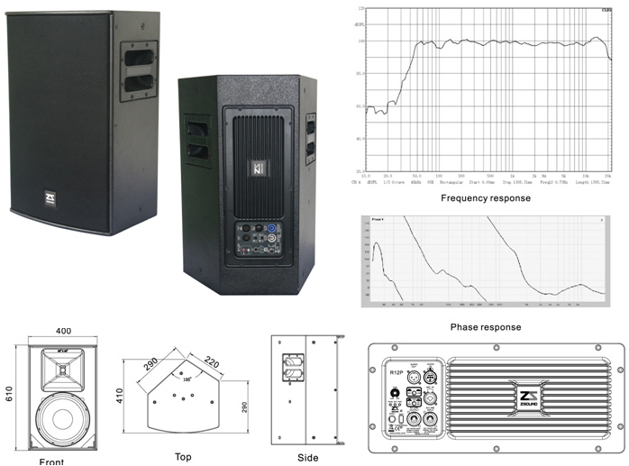 High-Power Loudspeaker Professional Active Speaker (R12P)