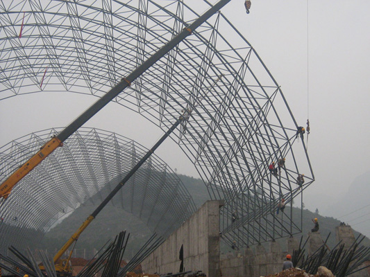 Steel Space Frame for Coal Shed