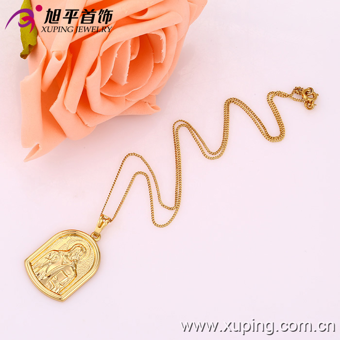 32146 Fashion Lively Human 18k Gold-Plated Imitation Jewelry Pendant Chain in Environmental Copper