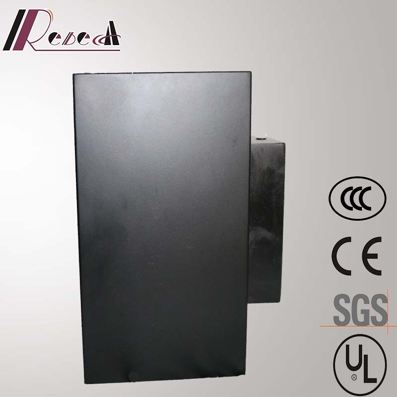 Hotel Decorative Matt Black Square Wall Lamp