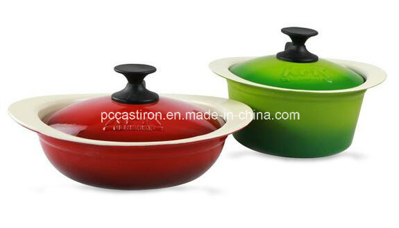 2016 Popular Design Cast Iron Enamel Casserole for Korea