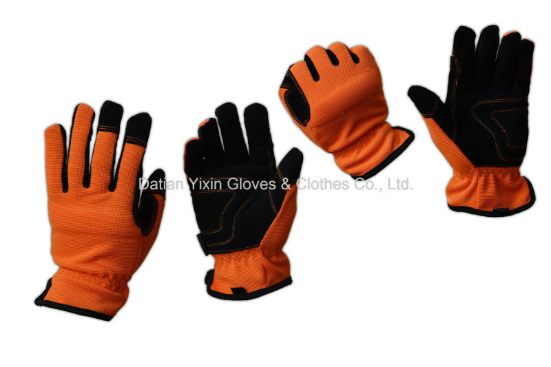 Synthetic Leather Glove-Working Leather Glove-Cheap Glove-Labor Glove-Machanic Glove