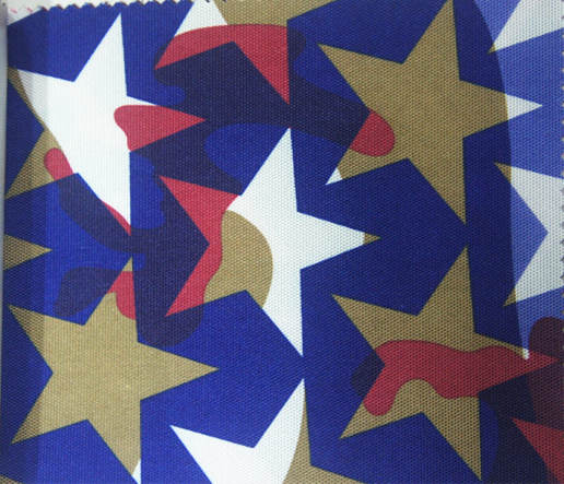 900d Camouflage Star Printed Polyester Fabric with PU Coating