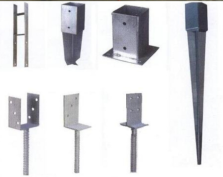 Galvanized Steel Fence Pole Anchor, Steel Ground Spike