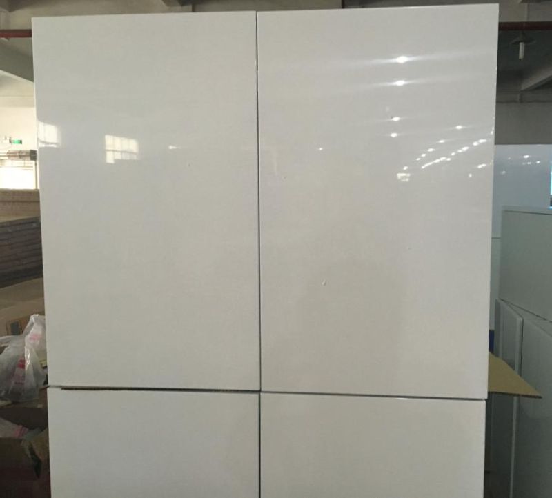 White Melamine Carcase with Glossy Doors for Kitchen Cabinets (customized)
