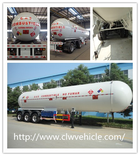 Factory Sale Asme Certificated 50cbm Tri-Axle LPG Semi-Trailer