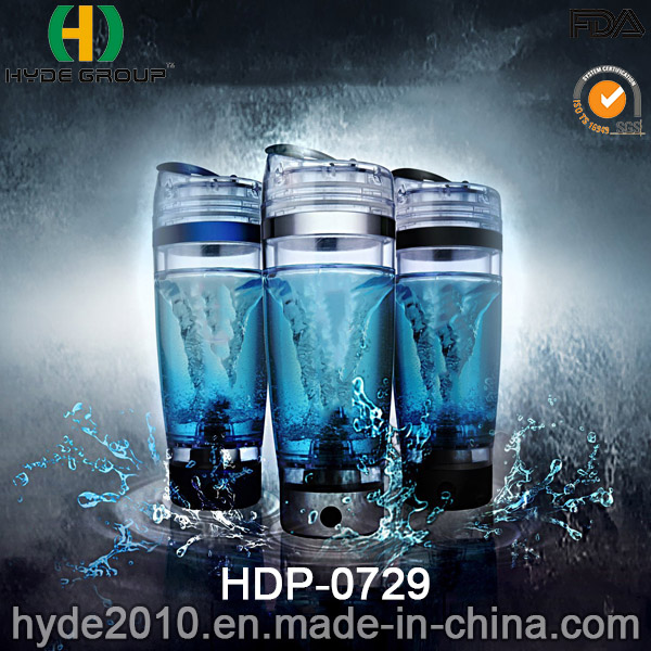 Plastic Portable 600ml Vortex Shaker Bottle for Protein, Plastic Electric Protein Shaker Bottle (HDP-0729)