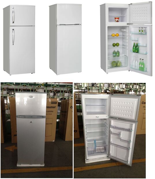 Compressor Double Door Refrigerator Freezer for Home Use