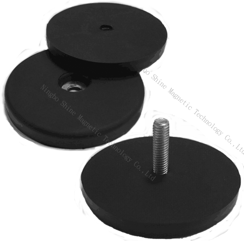 Permanent NdFeB Pot Magnet/ Holding Magnet Rubber Coated D43/ D66/ D88mm