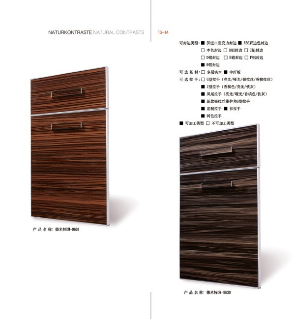 Anti Scartch MDF Kitchen Cabinet Doors with Handles (zhuv)