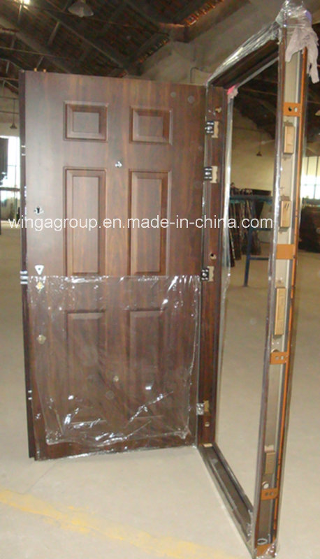 Iran Color Security Metal Exterior Steel Iron Door (W-S-119)