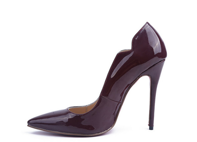 Fashion Style Burgundy High Heel Women Shoes (HS17-064)