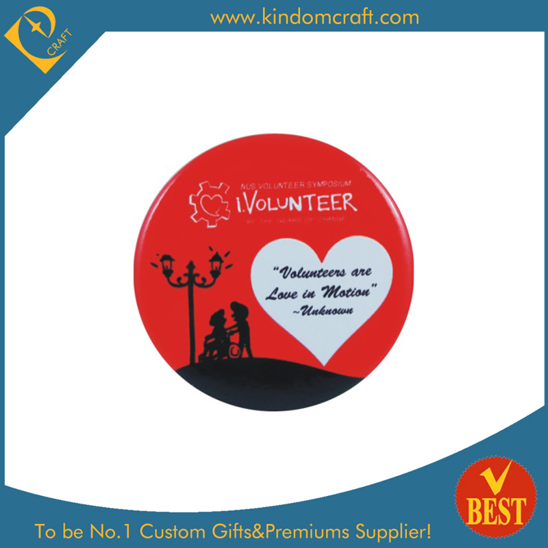 Volunteer Tin Button Badge in Cheap Price