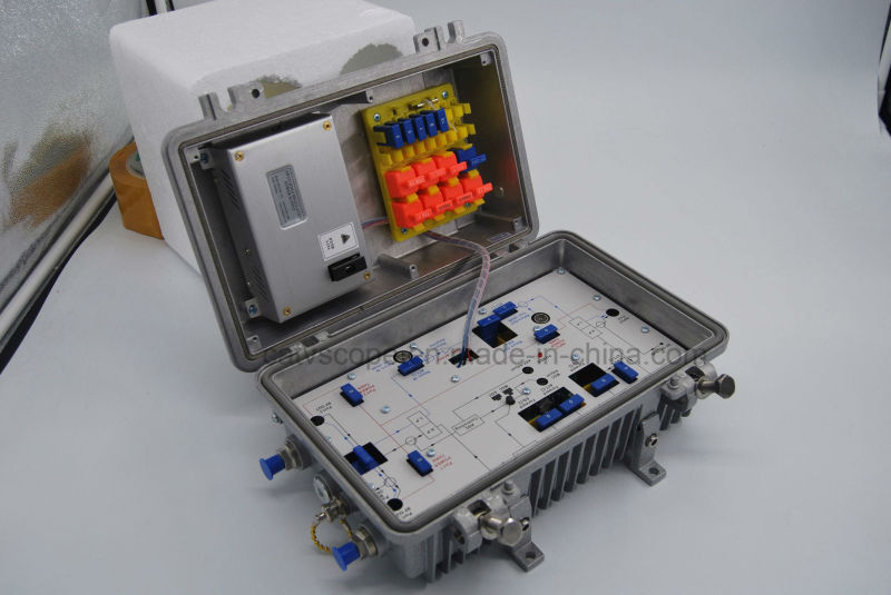 CATV Optical Line Amplifier with 2 Way Output 220V