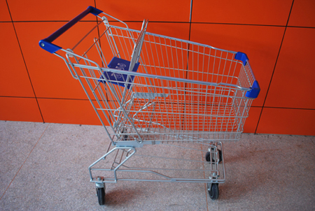 Asian Style Shopping Trolley on Wheels